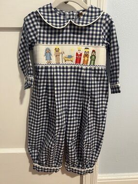 NWT Nativity Smocked Romper